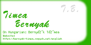 timea bernyak business card